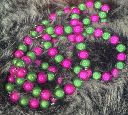 Handykette grün / Pink magische Farben  